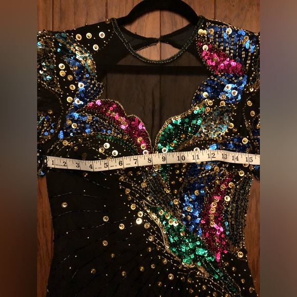 Vintage 1980s Beaded “Alyce Designs” Prom / Formal Dress - Picture 16 of 17